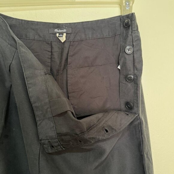 Madewell Side-Button Tapered Crop Pants Style#NC374 Size 4 - Picture 5 of 16